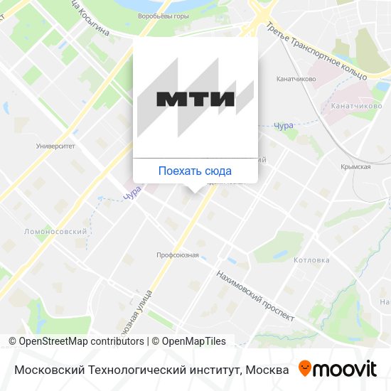 Карта Московский Технологический институт