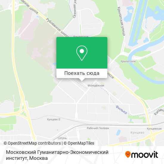 Карта Московский Гуманитарно-Экономический институт