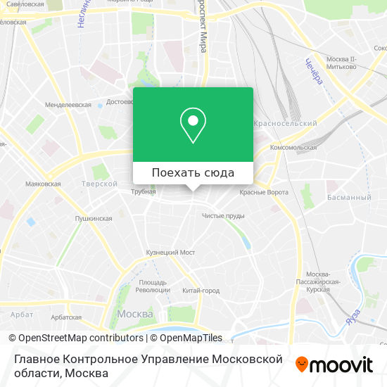 Карта Главное Контрольное Управление Московской области