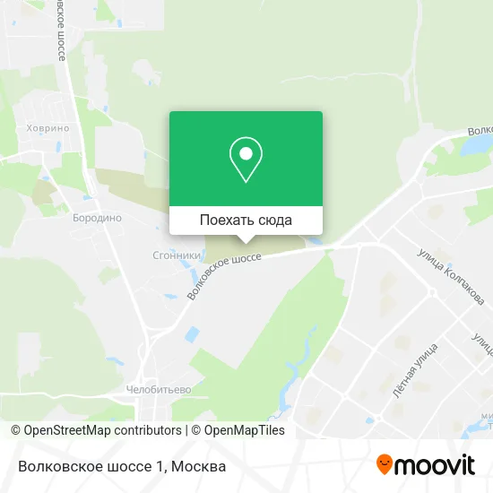 Карта Волковское шоссе 1