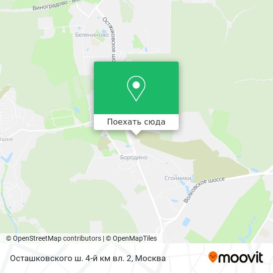 Карта Осташковского ш. 4-й км вл. 2