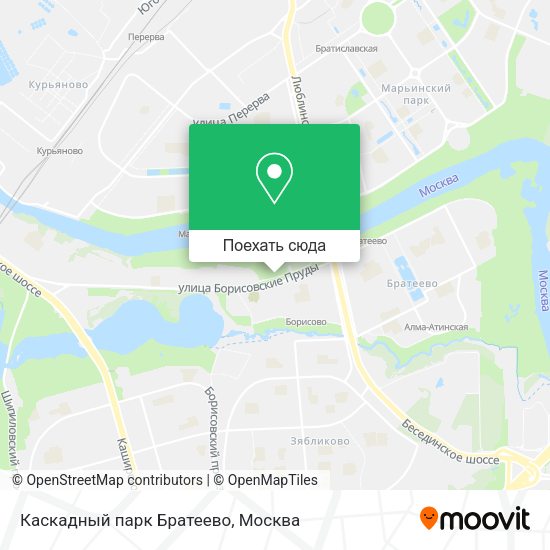 Карта Каскадный парк Братеево
