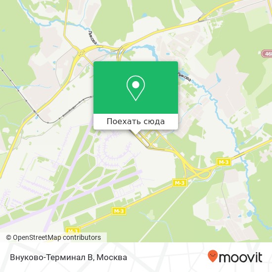 Карта Внуково-Терминал B