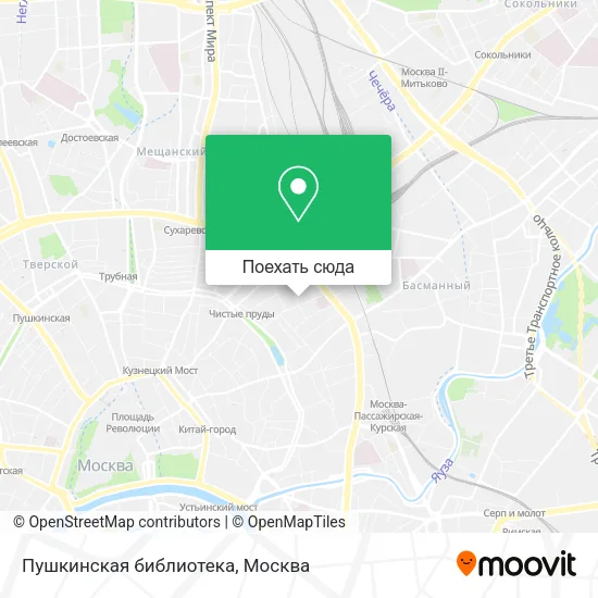 Карта Пушкинская библиотека