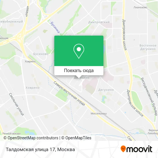 Карта Талдомская улица 17
