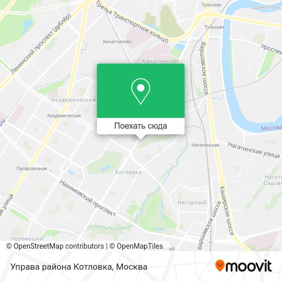 Карта Управа района Котловка