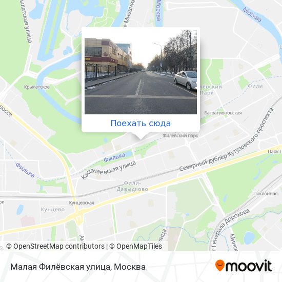 Карта Малая Филёвская улица