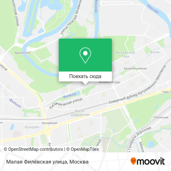 Карта Малая Филёвская улица