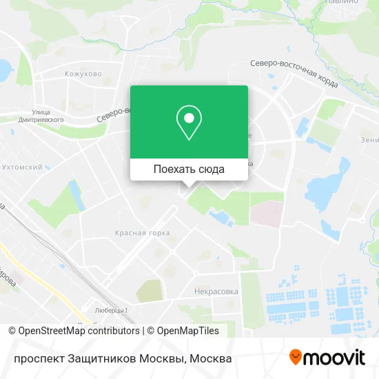 Карта проспект Защитников Москвы