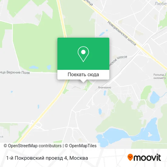 Карта 1-й Покровский проезд 4