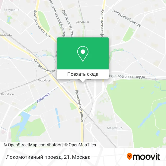 Карта Локомотивный проезд, 21