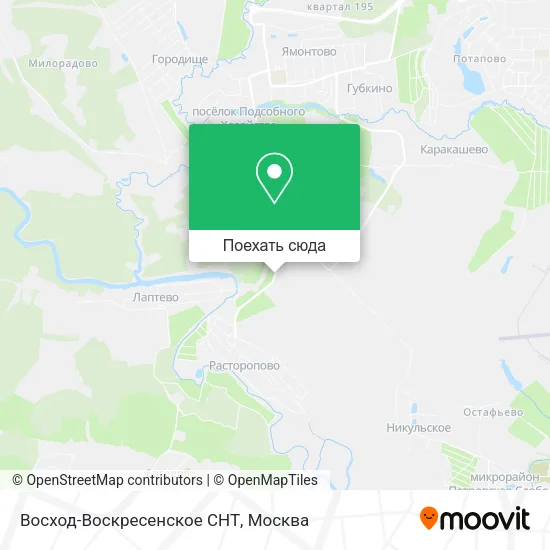 Карта Восход-Воскресенское СНТ