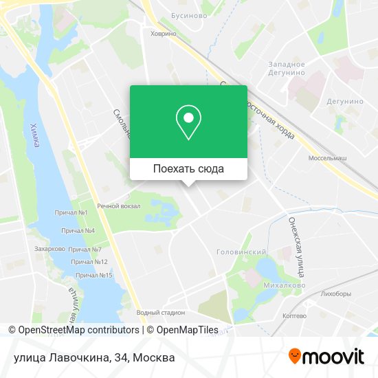 Карта улица Лавочкина, 34