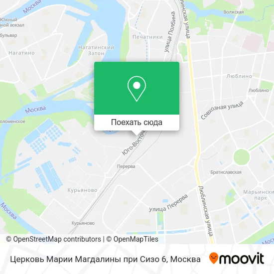 Карта Церковь Марии Магдалины при Сизо 6