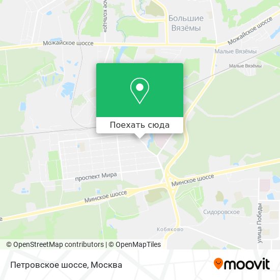 Карта Петровское шоссе