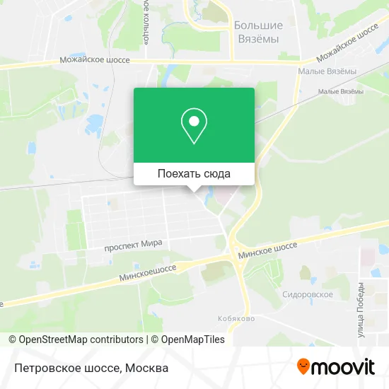 Карта Петровское шоссе