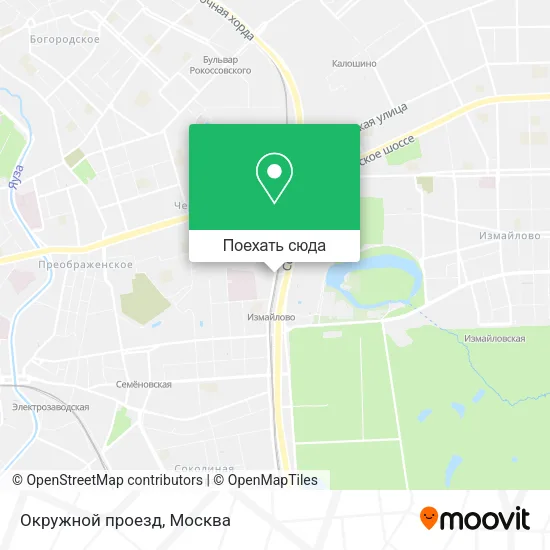 Карта Окружной проезд
