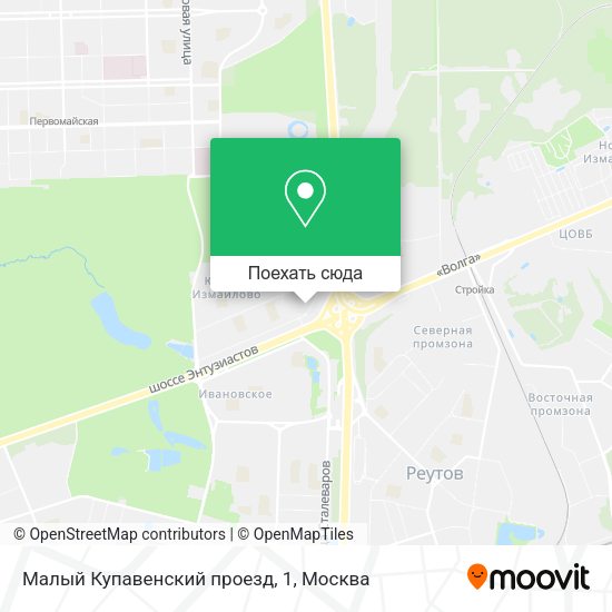 Карта Малый Купавенский проезд, 1