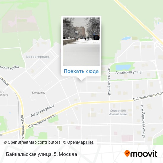 Карта Байкальская улица, 5