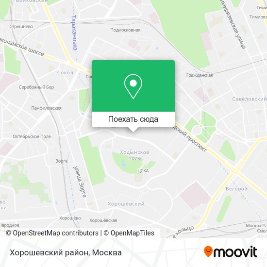 Карта Хорошевский район