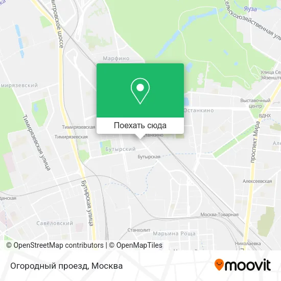 Карта Огородный проезд