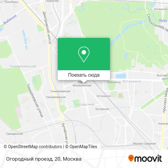 Карта Огородный проезд, 20