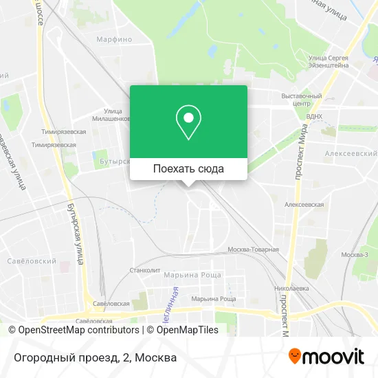 Карта Огородный проезд, 2