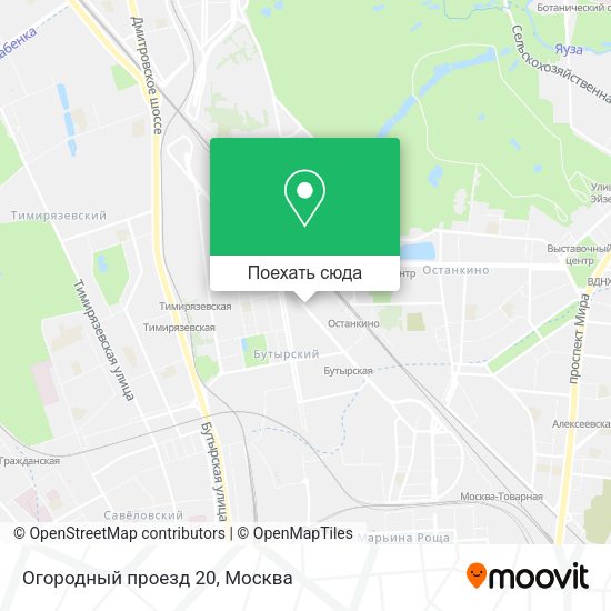 Карта Огородный проезд 20