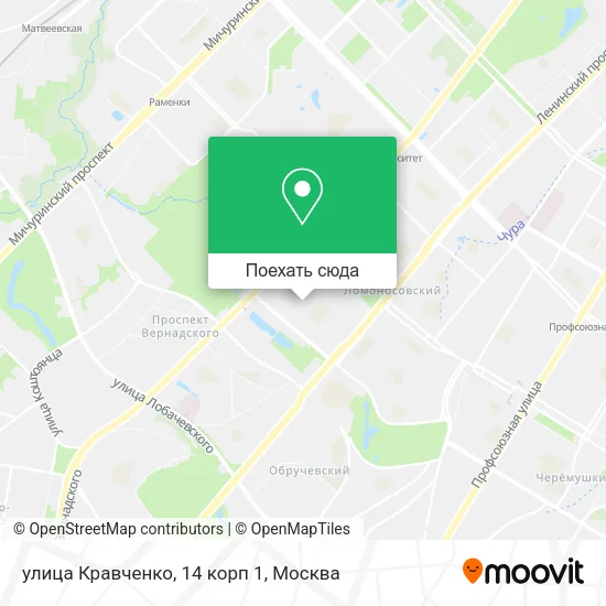 Карта улица Кравченко, 14 корп 1