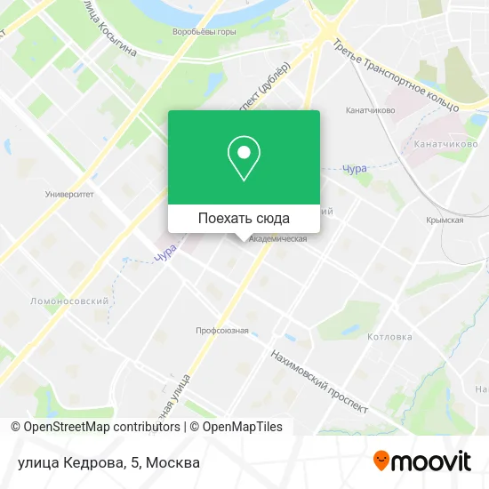 Карта улица Кедрова, 5