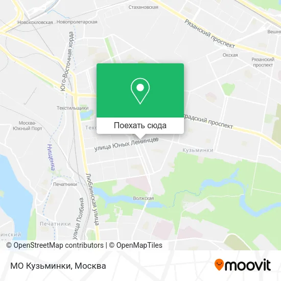 Карта МО Кузьминки