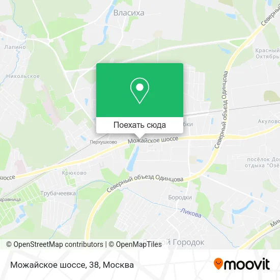 Карта Можайское шоссе, 38