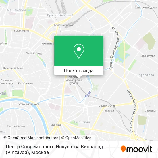 Карта Центр Современного Искусства Винзавод (Vinzavod)