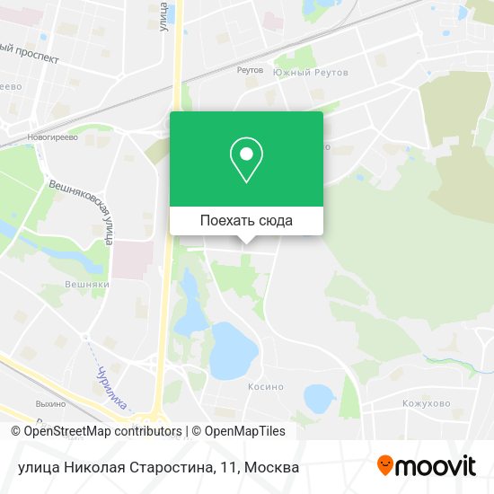 Карта улица Николая Старостина, 11