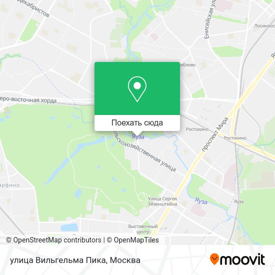 Карта улица Вильгельма Пика