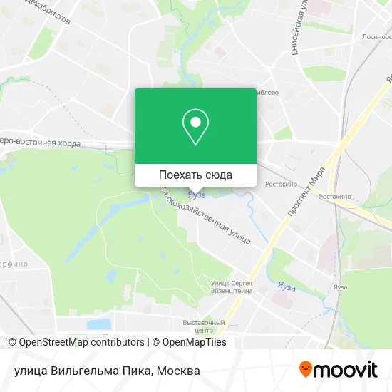 Карта улица Вильгельма Пика