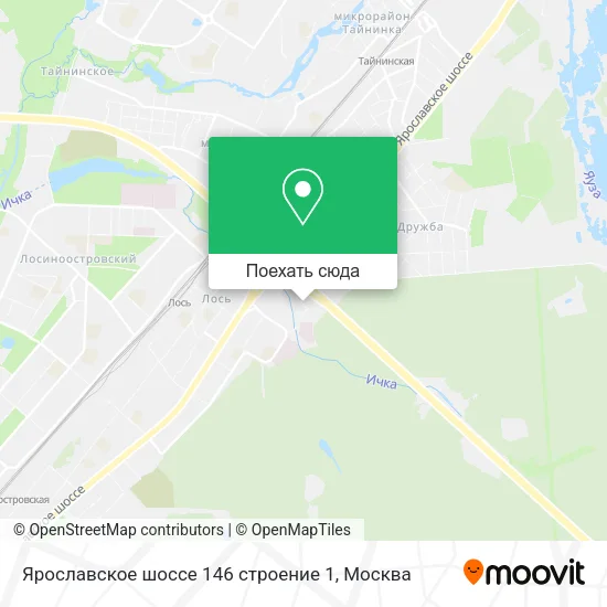 Карта Ярославское шоссе 146 строение 1