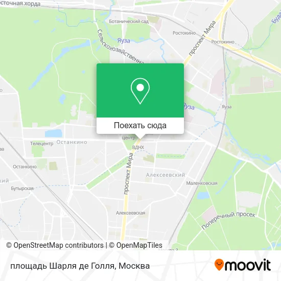 Карта площадь Шарля де Голля