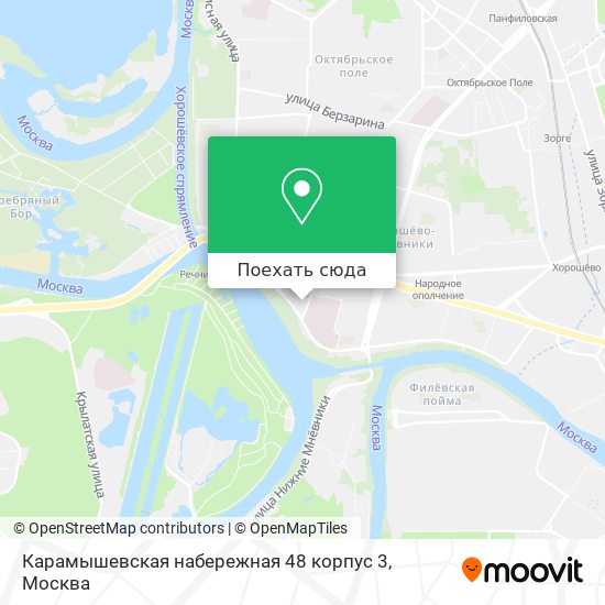 Карта Карамышевская набережная 48 корпус 3