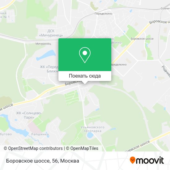 Карта Боровское шоссе, 56