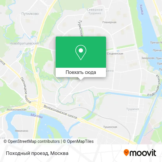 Карта Походный проезд