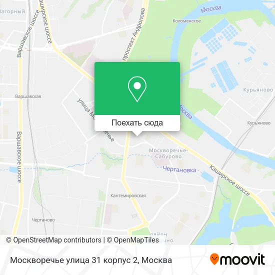 Карта Москворечье улица 31 корпус 2