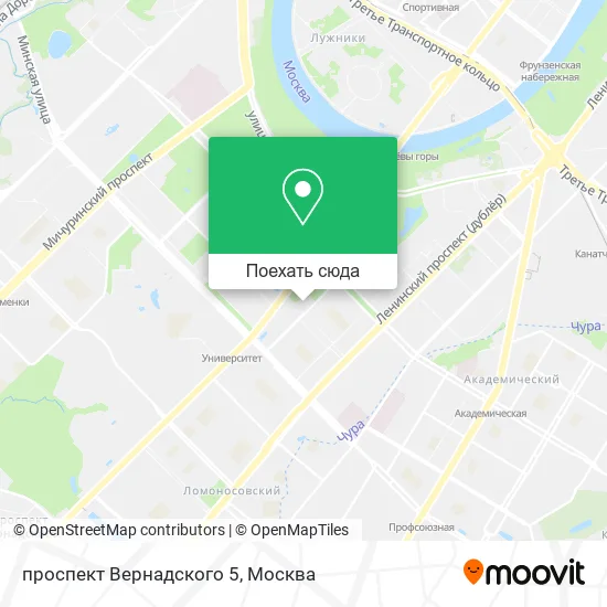 Карта проспект Вернадского 5