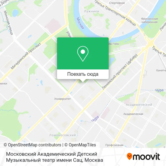 Карта Московский Академический Детский Музыкальный театр имени Сац
