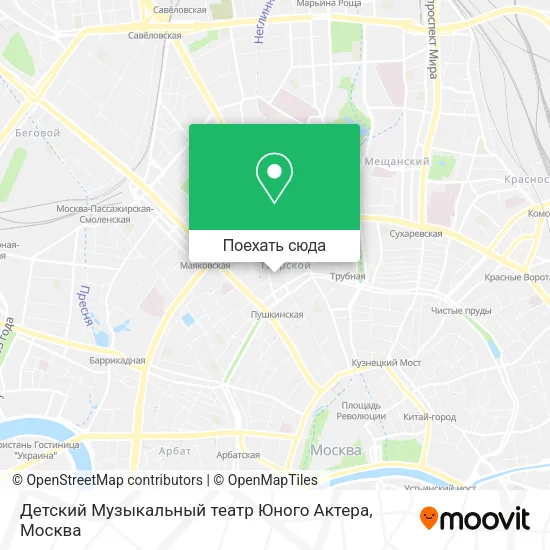 Карта Детский Музыкальный театр Юного Актера