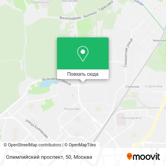 Карта Олимпийский проспект, 50