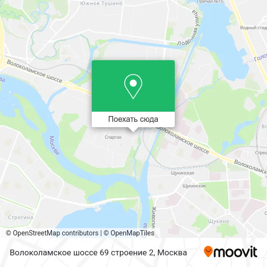 Карта Волоколамское шоссе 69 строение 2