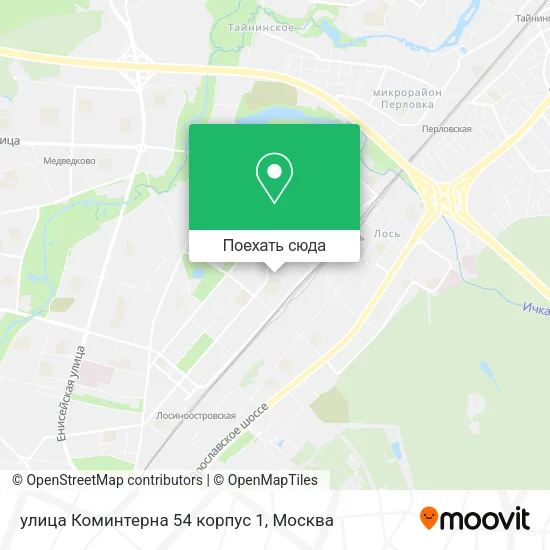 Карта улица Коминтерна 54 корпус 1