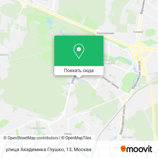 Карта улица Академика Глушко, 13