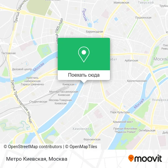 Карта Метро Киевская